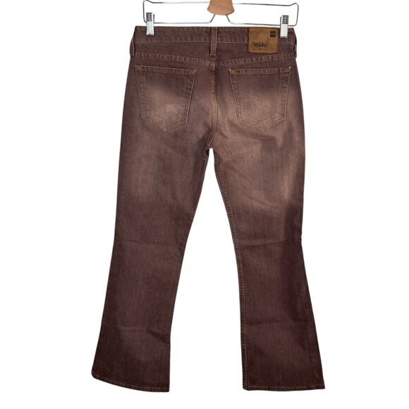 Vintage Y2k Mossimo Grunge Bootcut Faded Brown Denim Jeans Size 5 - Picture 1 of 10